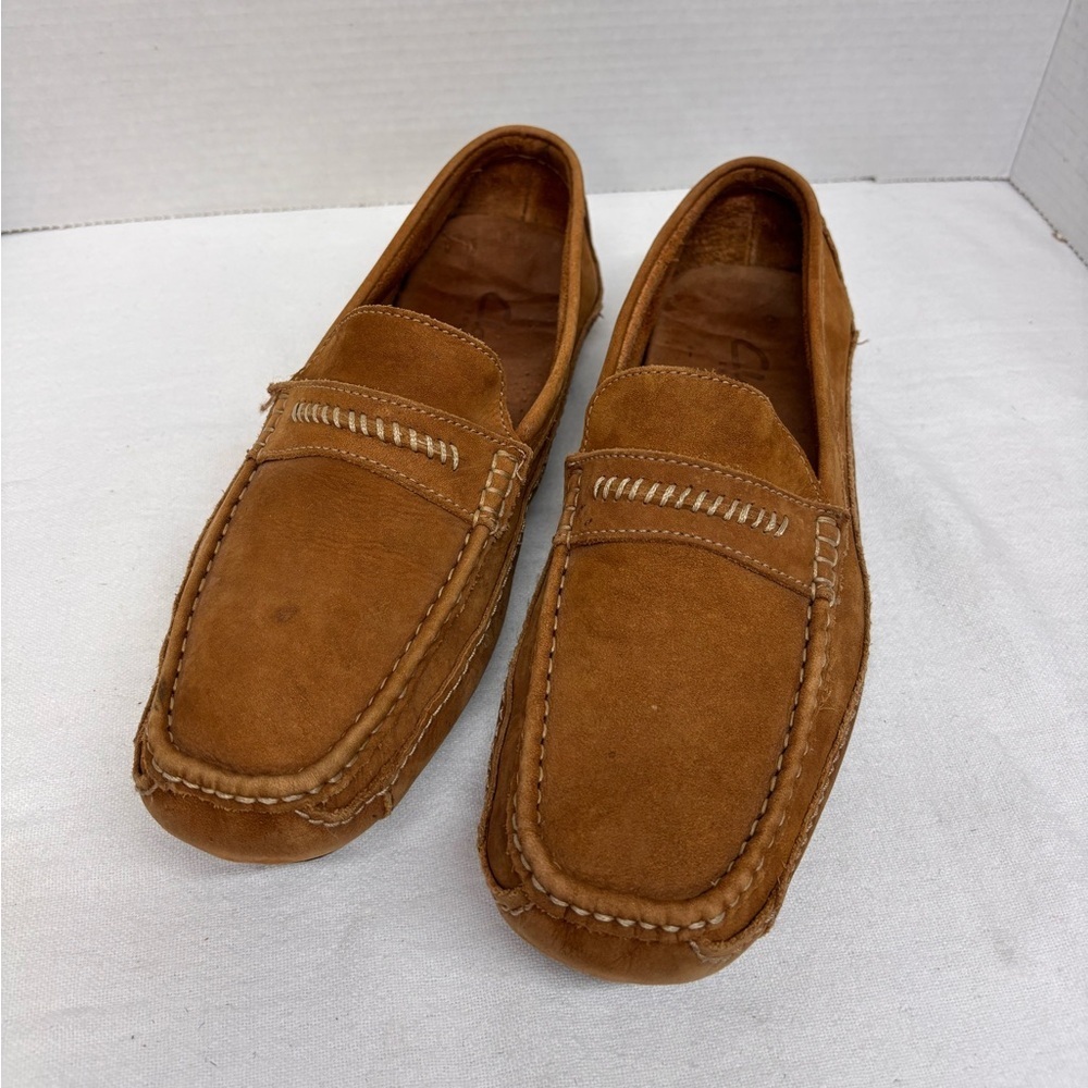 Clarks Brown Suede Moccasin Loafers Men's Slip-On Casual Shoes